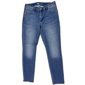 Old Navy Size 8 Womens Jeans Mid Rise Super Skinny Med Wash Stretch